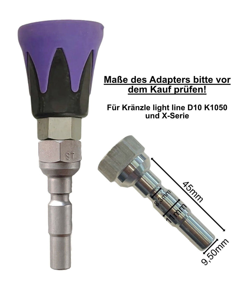 Hochdruck Düse + Schutz für Kränzle light D10 K1050 & X-Serie Schnellkupplung