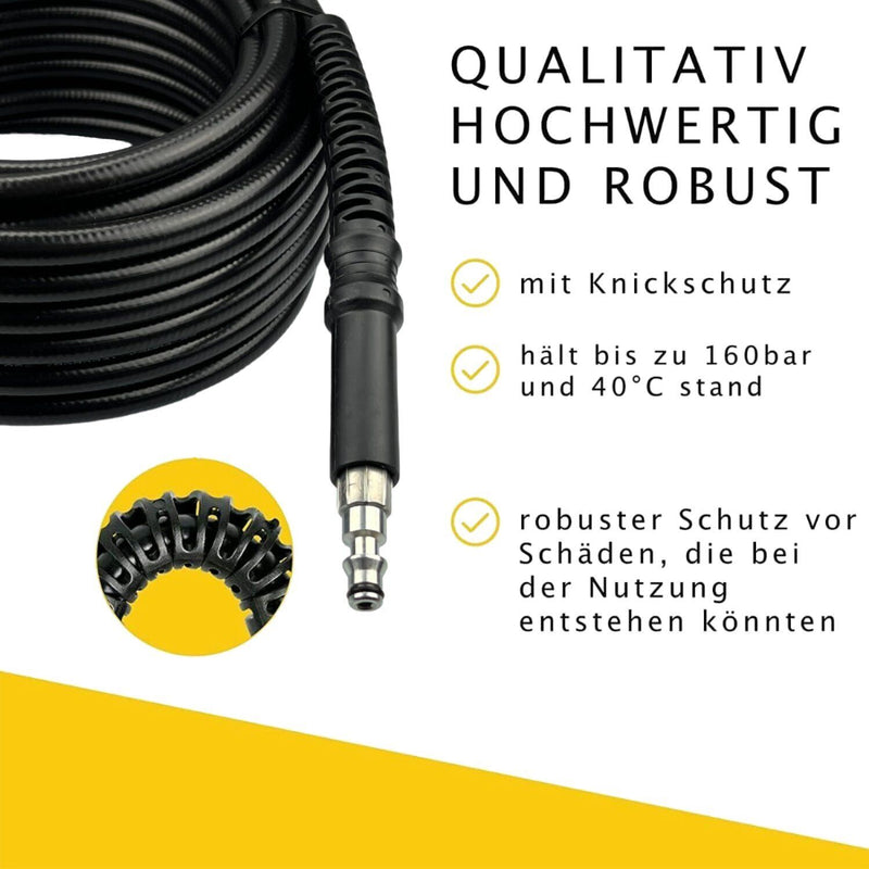 10m Hochdruckschlauch für Lavor HD-Reiniger Quick Connect beidseitig + Adapter