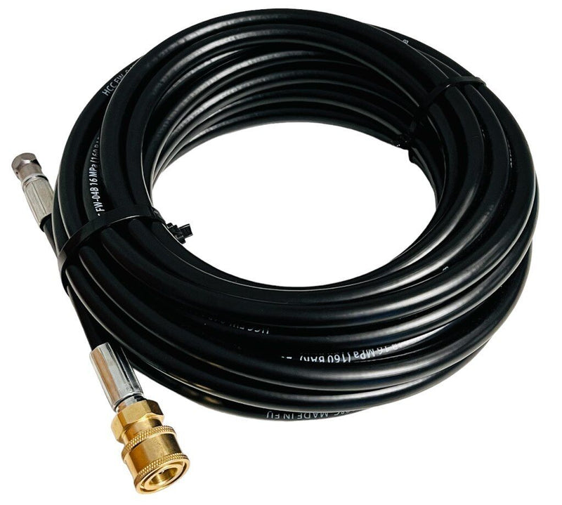 30m Rohrreinigungsschlauch 1/4" Schnellkupplung für Kärcher Kränzle etc. + Düsen