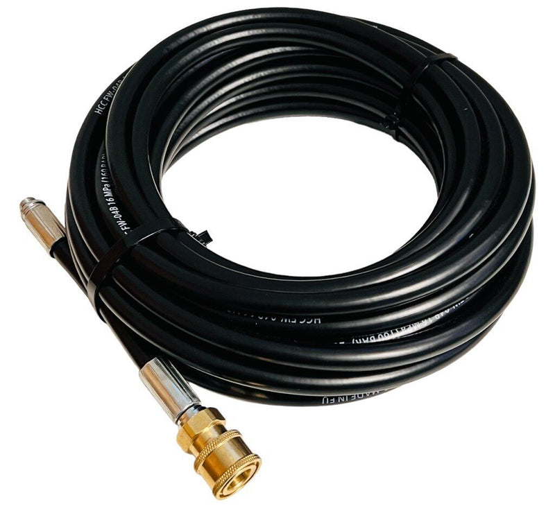 30m Rohrreinigungsschlauch 1/4" Schnellkupplung für Kärcher Kränzle etc. + Düsen