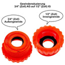 Gartenschlauch Anschluss Set 3/4" 1/2" Hahnanschluss Kupplung Wasserstopp Filter - gartenschlauch-anschluss-set-3-4-1-2-hahnanschluss-kupplung-wasserstopp-filter von M&M Smartek®