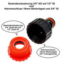 Gartenschlauch Verlängerung Set 1/2" 3/4" Hahnanschluss Kupplungen Y-Splitter - gartenschlauch-verlangerung-set-1-2-3-4-hahnanschluss-kupplungen-y-splitter von M&M Smartek®