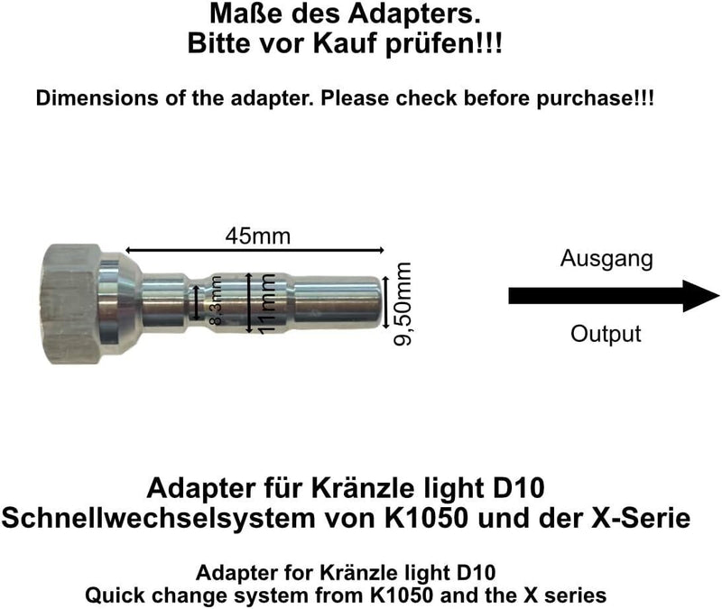 Rohrreinigungsschlauch für Kränzle DN10 K1050 X-Serie Verstopfung & 2 Düsen