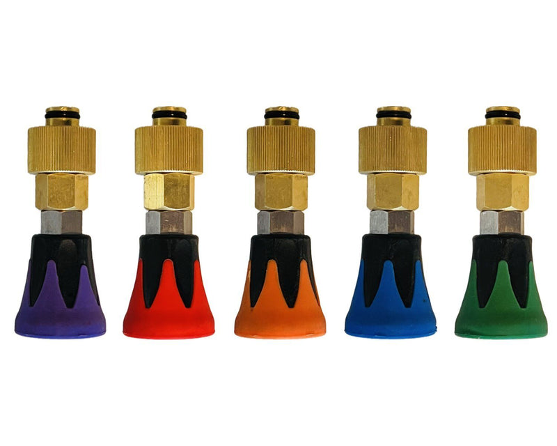 High pressure nozzle + protection for Kärcher Kränzle with TR22 IG like EasyLock adapter 