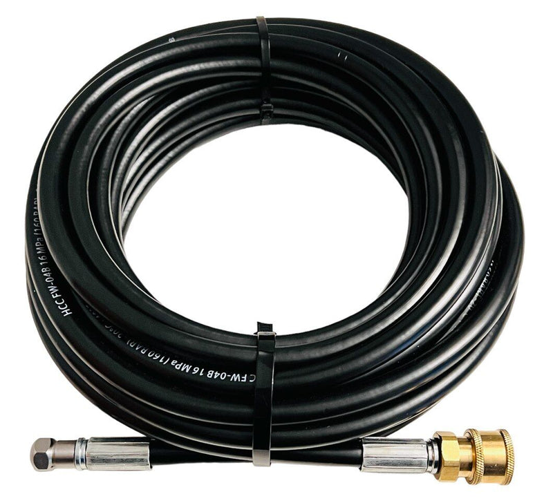 30m Rohrreinigungsschlauch 1/4" Schnellkupplung für Kärcher Kränzle etc. + Düsen