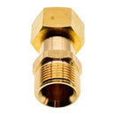 Frontalansicht des Außengewindes des M18 x1,5 IG auf M22 x1,5 AG Hochdruckadapters. Robuste Verarbeitung für langlebige Nutzung im Garten.