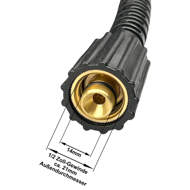 5m high-pressure hose for Nilfisk, Alto HD cleaners with Quick Connect to 1/2" IG