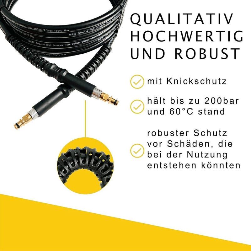 10m Hochdruckschlauch Quick Connect für Kärcher K2 - K7 2.641-721.0 200 bar 60°C