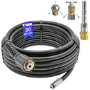 30 Meter Rohrreinigungsschlauch Professional als vierteiliges Set für Nilfisk-Alto mit Adapter und zwei Düsen