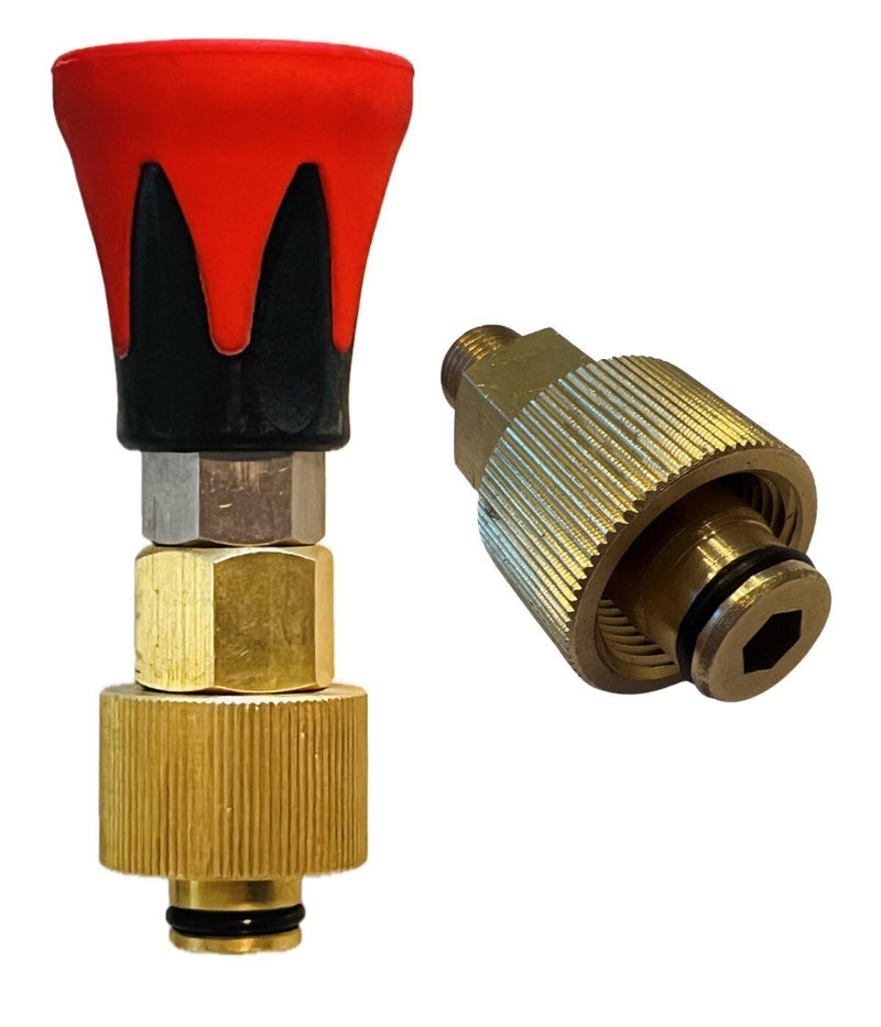 High pressure nozzle + protection for Kärcher Kränzle with TR22 IG like EasyLock adapter 
