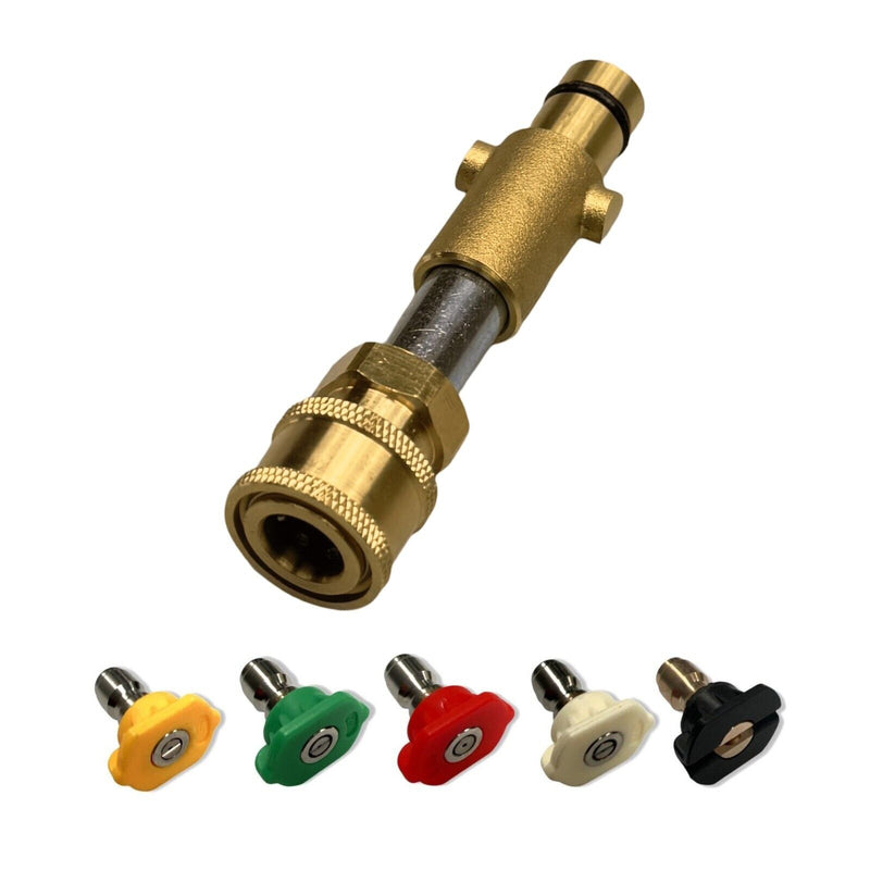 Dirt blaster 5 nozzle tips for Nilfisk Gerni plug nipple including quick coupling 