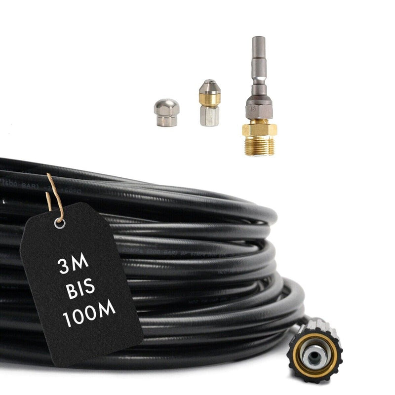 20m pipe cleaning hose for Kränzle light D10, K 1050 &amp; X-Series SET 4-piece