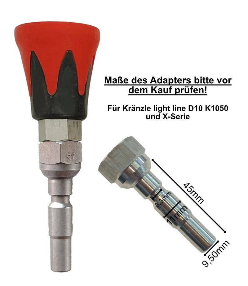 Hochdruck Düse + Schutz für Kränzle light D10 K1050 & X-Serie Schnellkupplung