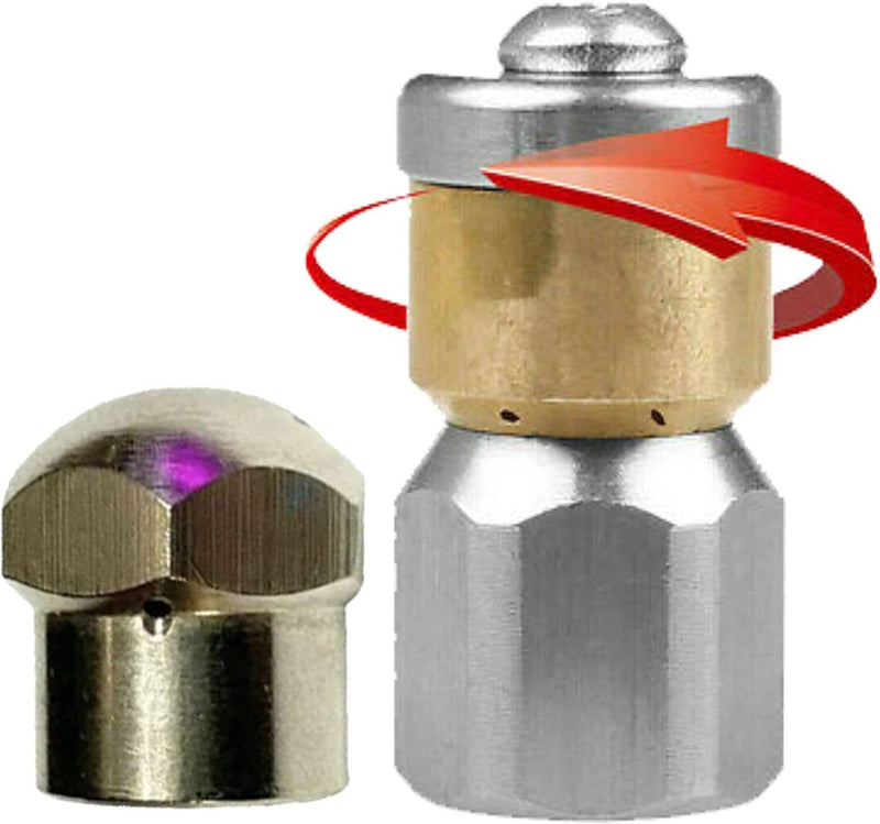 SET Rohrreinigungsdüsen 1/2" 1/4" 1/8" 3/8" starr & rotierend für Rohrreinigung