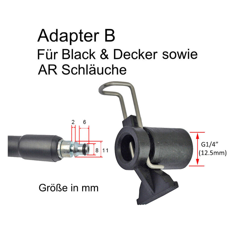 Schlauchverbinder Adapter für Kärcher Bosch Nifisk Parkside Black & Decker etc.