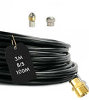 Pipe cleaning hose for Kränzle various lengths and nozzle set Kanalratte M22 AG