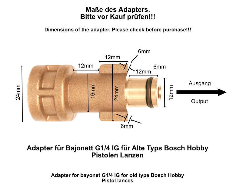 Hochdruckreiniger Adapter 1/4" Schnellkupplung Buchse Female Hochdruck Zubehör