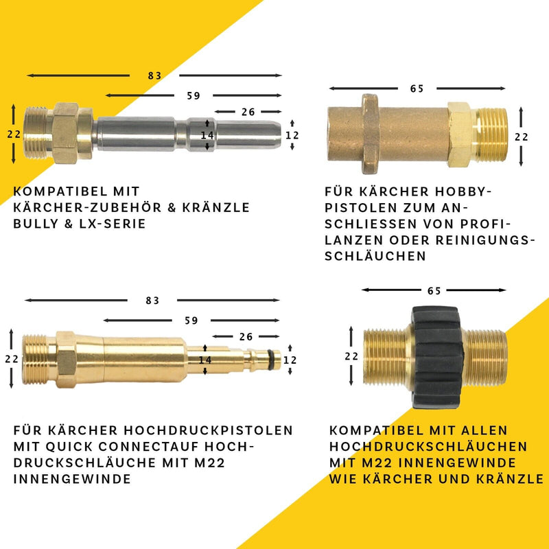 Pipe cleaning hose 7-piece PROFESSIONAL for Kärcher Kränzle ALTO NILFISK