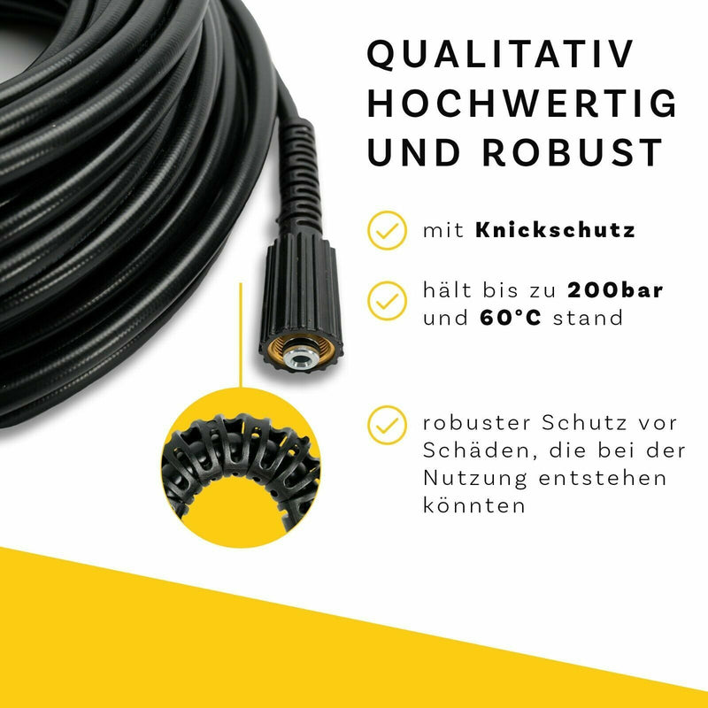 Rohrreinigungsschlauch für Kärcher Kanalratte Abflussreiniger  & Düse 3-100m