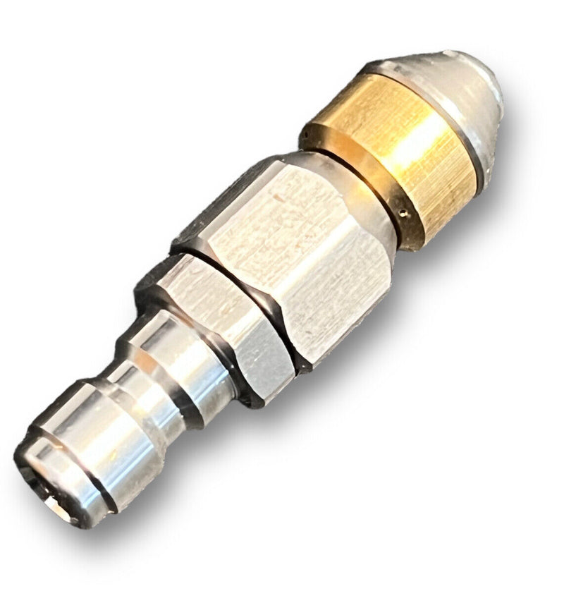 Pipe cleaning nozzle rotating / rigid 1/4" IG for Kärcher Nilfisk quick coupling 