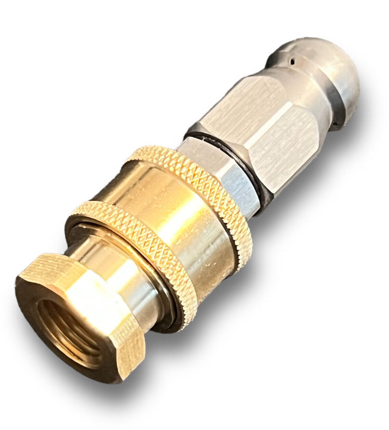 Pipe cleaning nozzle rotating / rigid 1/4" IG for Kärcher Nilfisk quick coupling 