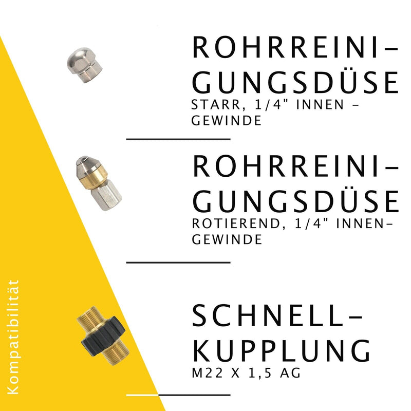 Pipe cleaning hose 7-piece PROFESSIONAL for Kärcher Kränzle ALTO NILFISK