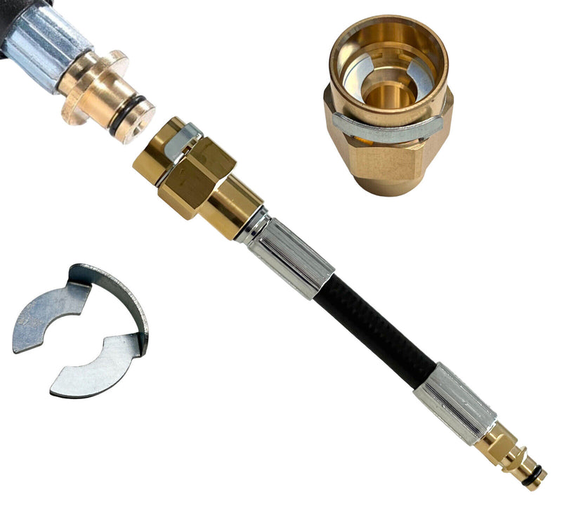 Schlauchadapter für Kärcher 10mm Stecknippel mit Clip Gegenstück 1/4" M22 AG/IG