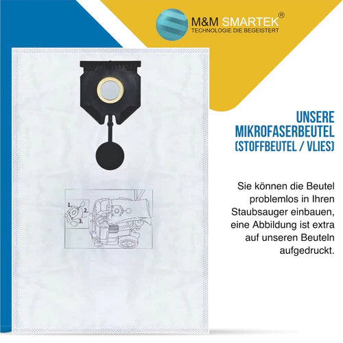 15x Vlies Staubsaugerbeutel für Kärcher wie 2.889-154.0 Kärcher NT 30/1 30 L 30L Vlies