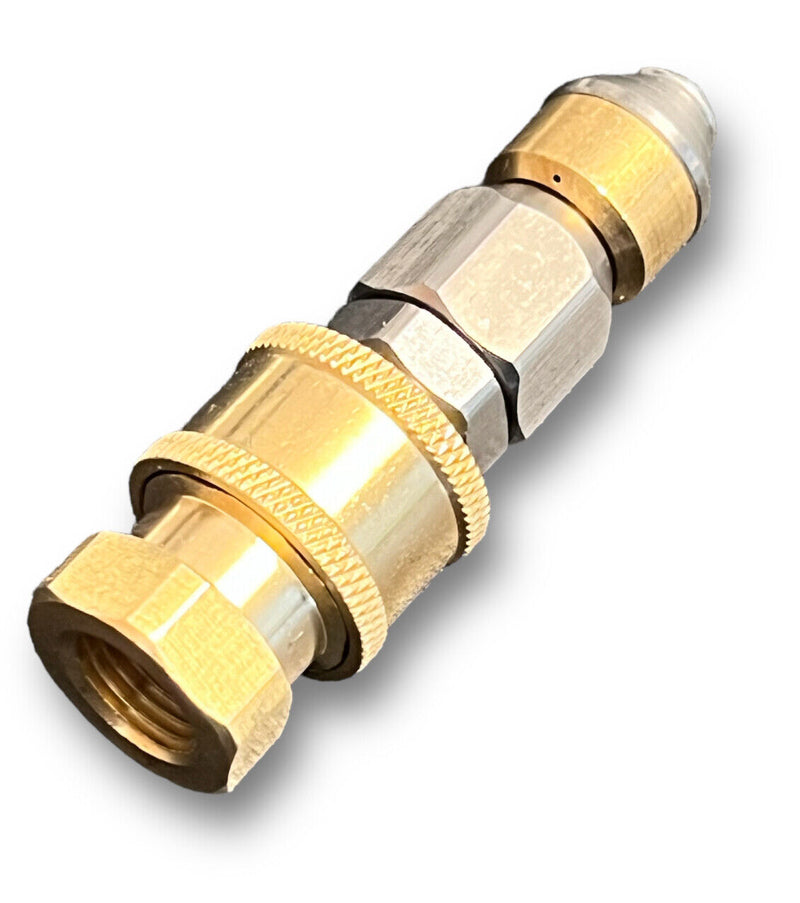 Pipe cleaning nozzle rotating / rigid 1/4" IG for Kärcher Nilfisk quick coupling 