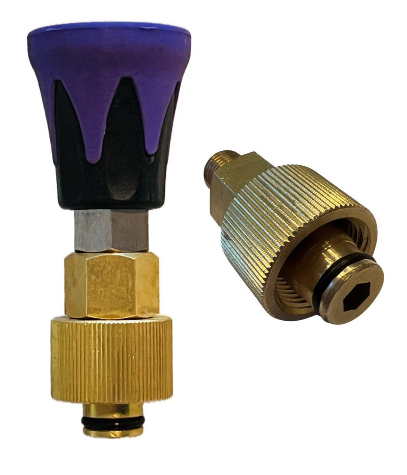 High pressure nozzle + protection for Kärcher Kränzle with TR22 IG like EasyLock adapter 