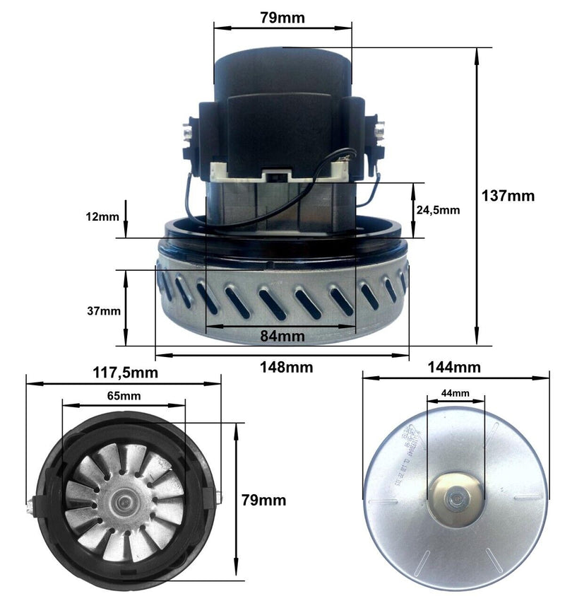Turbine Saugturbine mit 1100W 230V für Kärcher NT27/1 NT48/1 für 6.490-148