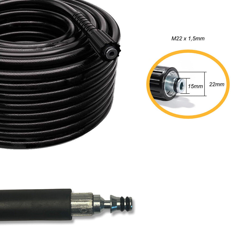 5m Hochdruckschlauch für Parkside Verlängerung M22 x 1,5mm mit 15mm Nippel
