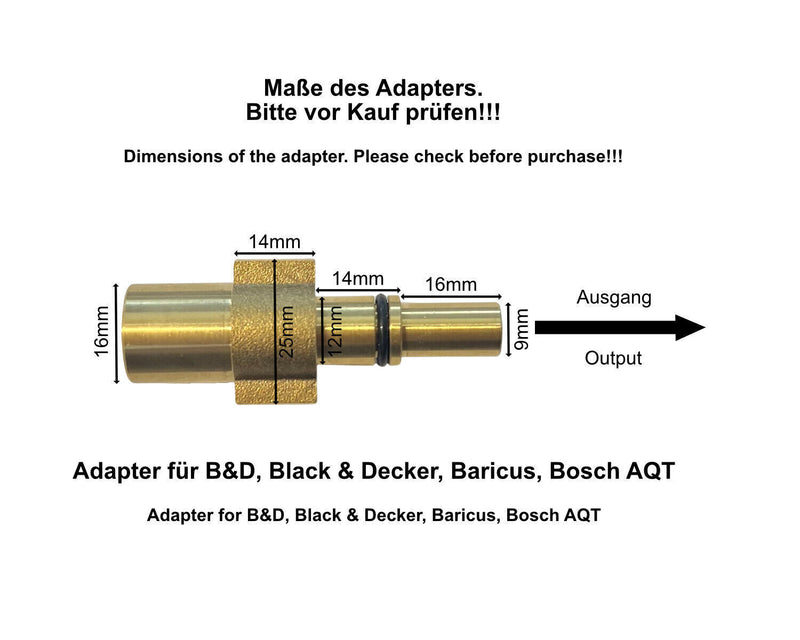 Hochdruckreiniger Adapter 1/4" Schnellkupplung Buchse Female Hochdruck Zubehör