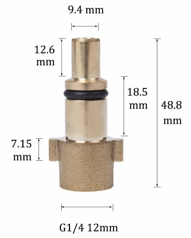 Adapter Bajonett für Kärcher Bosch Parkside Nilfisk Black&Decker 1/4" - M22 AG
