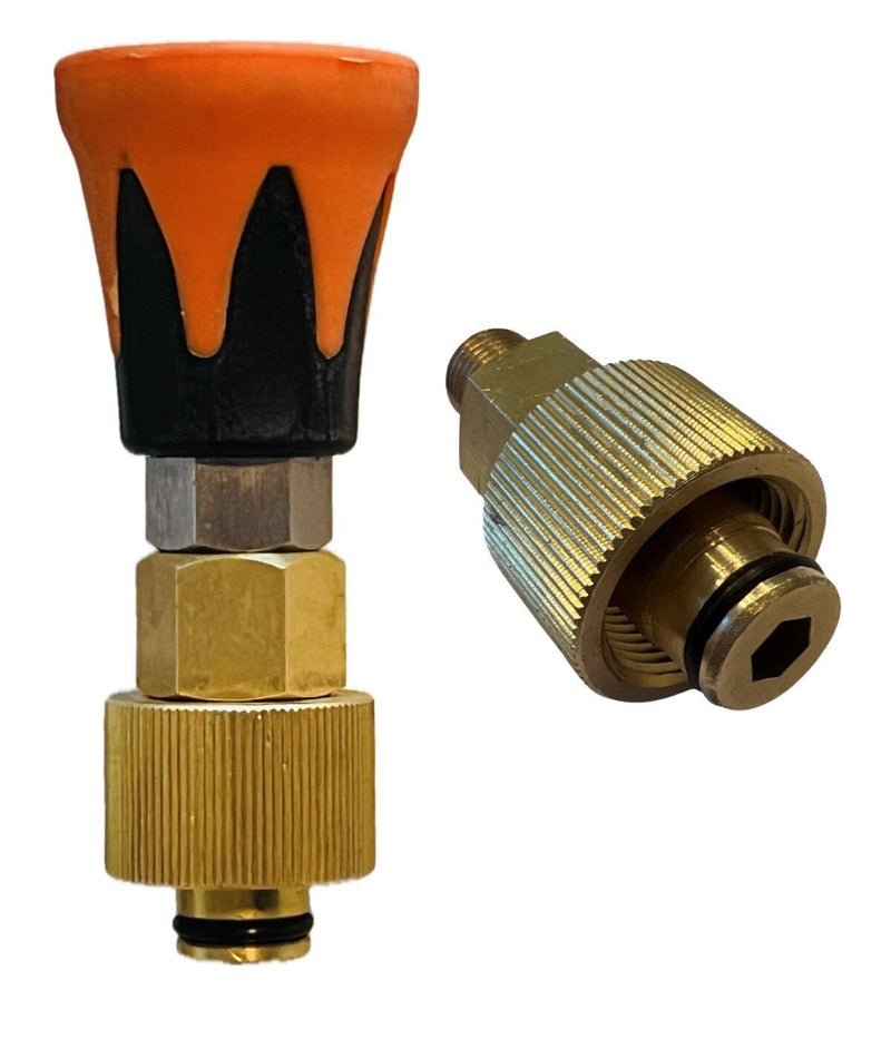 High pressure nozzle + protection for Kärcher Kränzle with TR22 IG like EasyLock adapter 