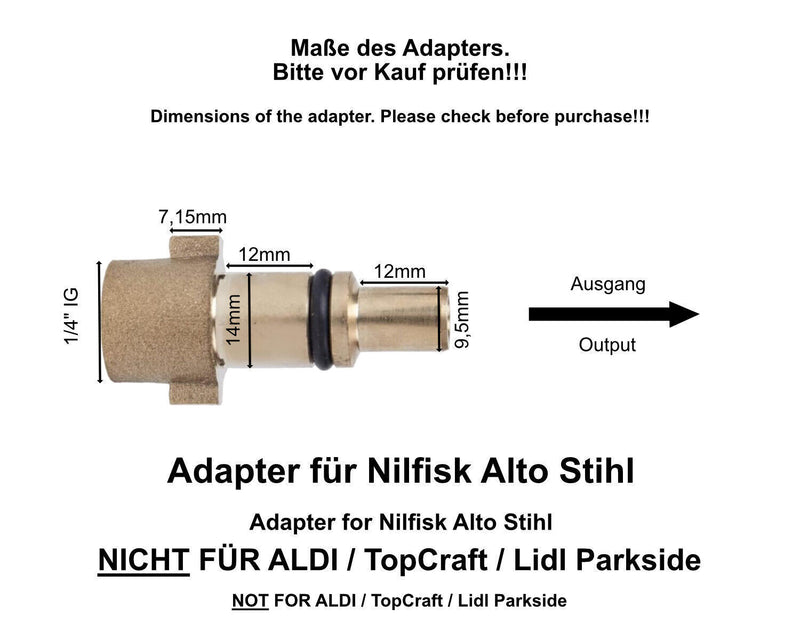 Hochdruckreiniger Adapter 1/4" Schnellkupplung Buchse Female Hochdruck Zubehör