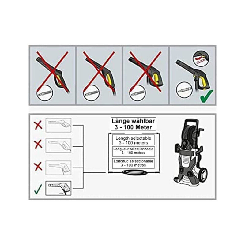 High pressure hose for KÄRCHER K2 K3 K4 K5 K6 K7 Made in GERMANY like 2.641-706.0