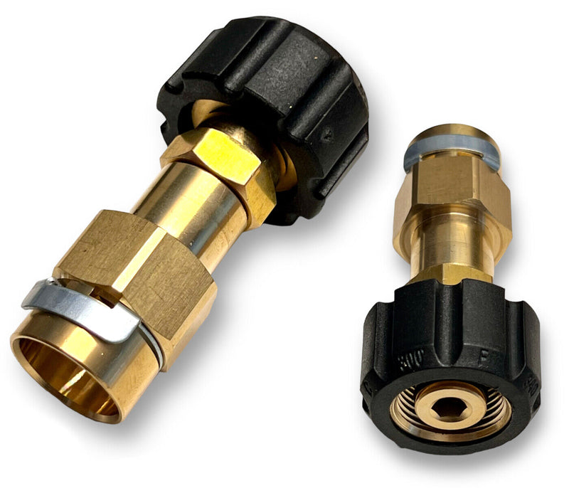 Schlauchadapter für Kärcher 10mm Stecknippel mit Clip Gegenstück 1/4" M22 AG/IG