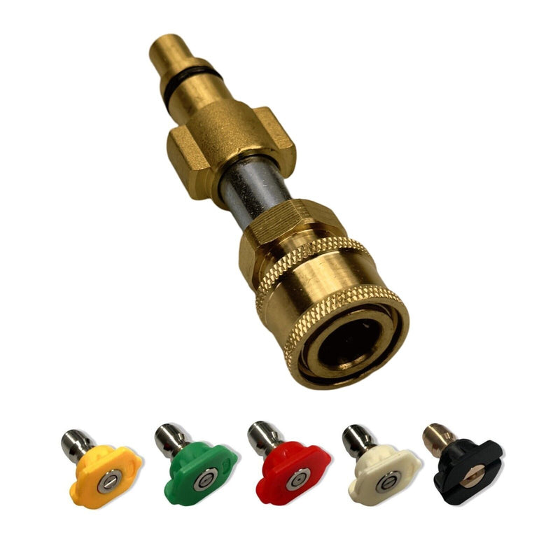 Dirt blaster 5 nozzle tips for Lavor Parkside plug nipple including quick coupling 