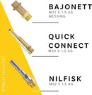 Rohrreinigungsschlauch SET 8-teilig für Kärcher Kränzle NILFISK ALTO EASY!Lock - rohrreinigungsschlauch-set-8-teilig-fur-karcher-kranzle-nilfisk-alto-easy-lock von M&M Smartek®