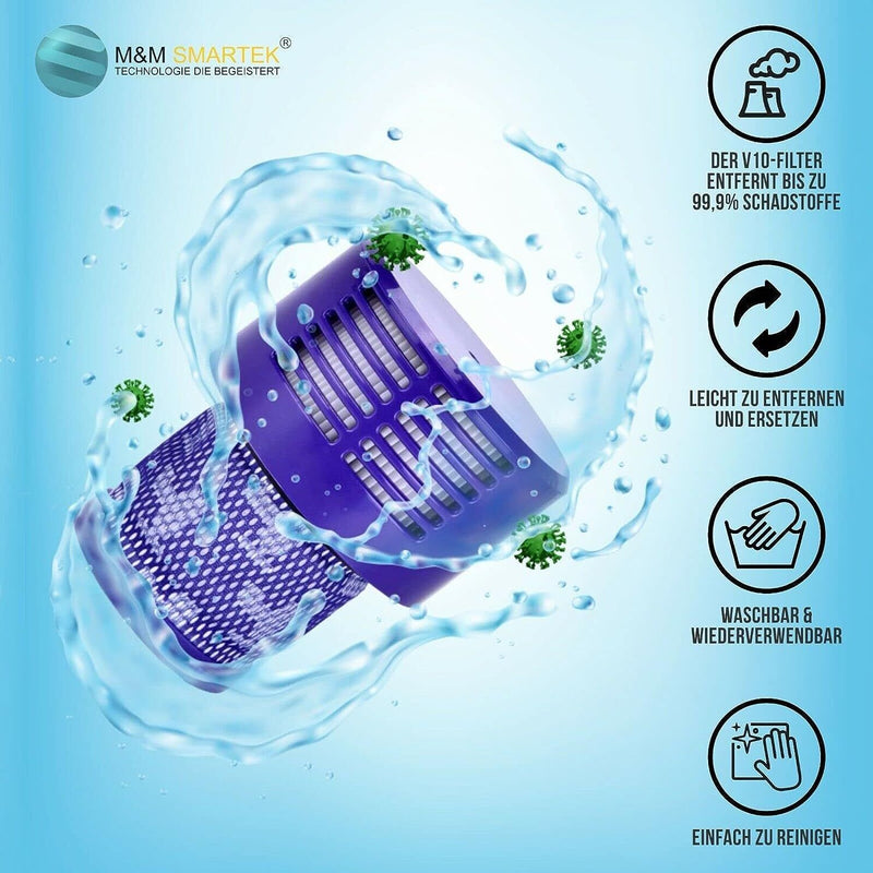 1-3x HEPA Filter für Dyson V10 Cyclone Absolute Animal Total Clean SV12 969082-01