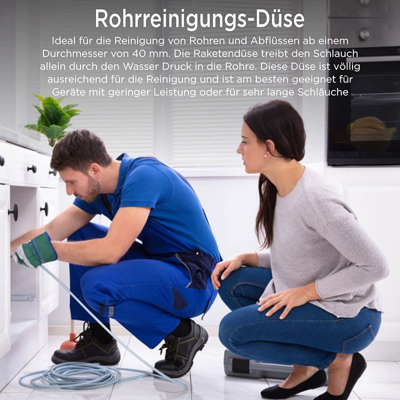 SET Rohrreinigungsdüsen 1/2" 1/4" 1/8" 3/8" starr & rotierend für Rohrreinigung
