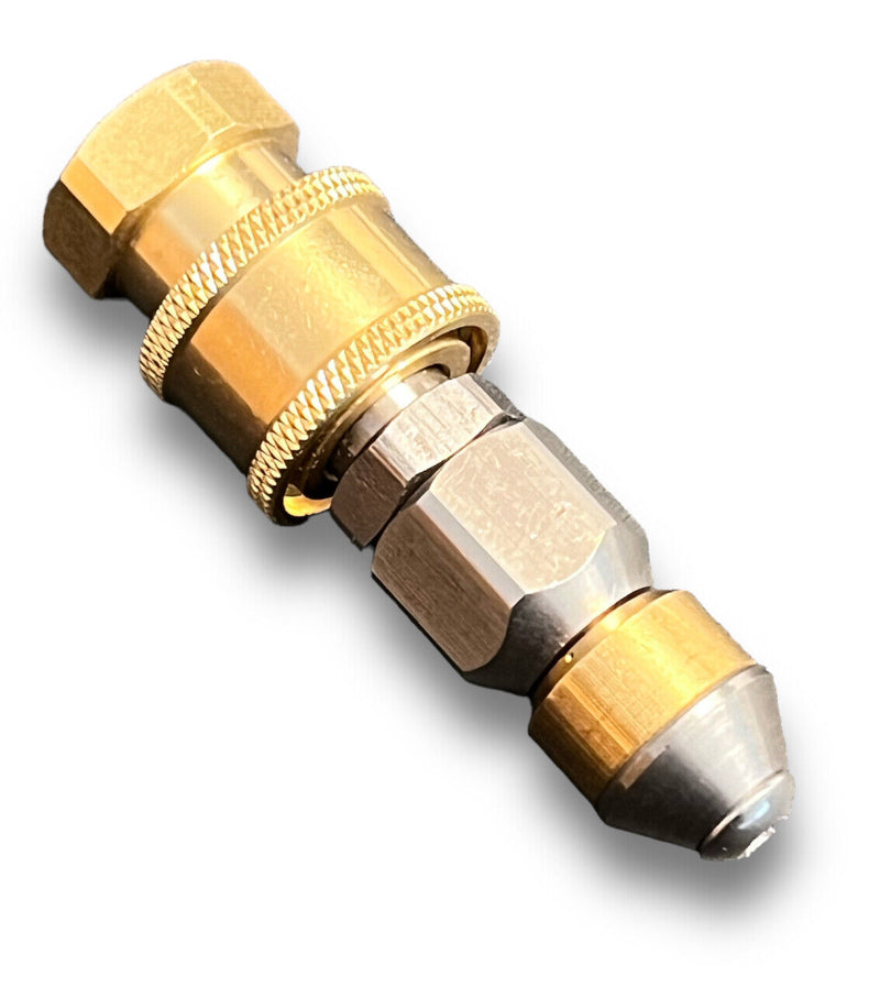 Pipe cleaning nozzle rotating / rigid 1/4" IG for Kärcher Nilfisk quick coupling 