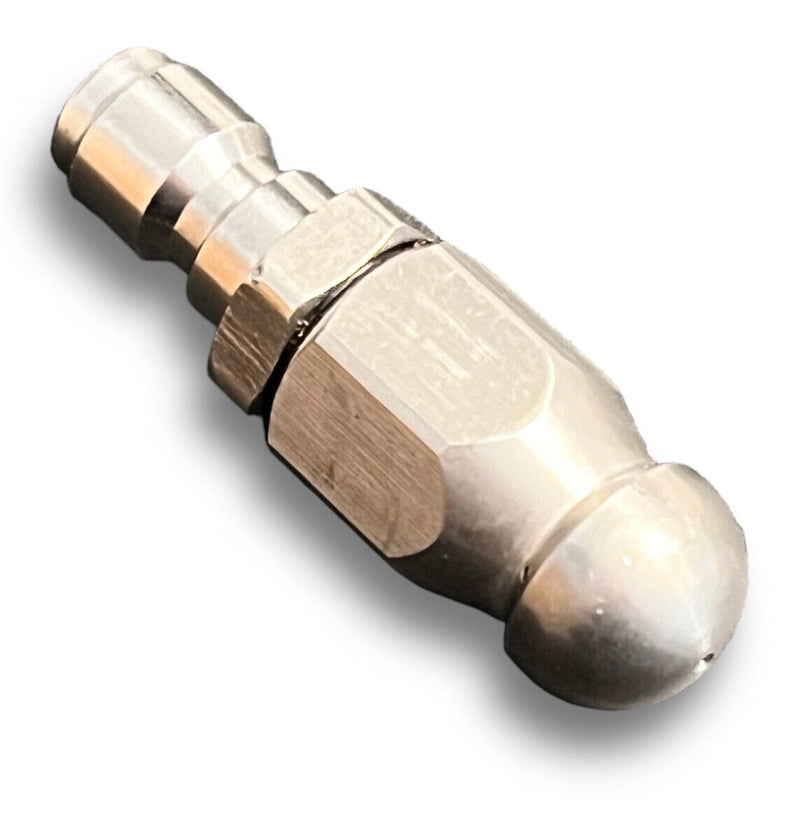 Pipe cleaning nozzle rotating / rigid 1/4" IG for Kärcher Nilfisk quick coupling 