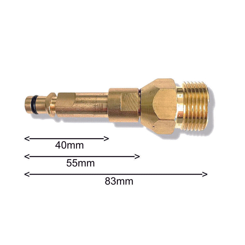 Quick Click adapter for Kärcher &amp; Workzone plug nipple M22 AG various sizes