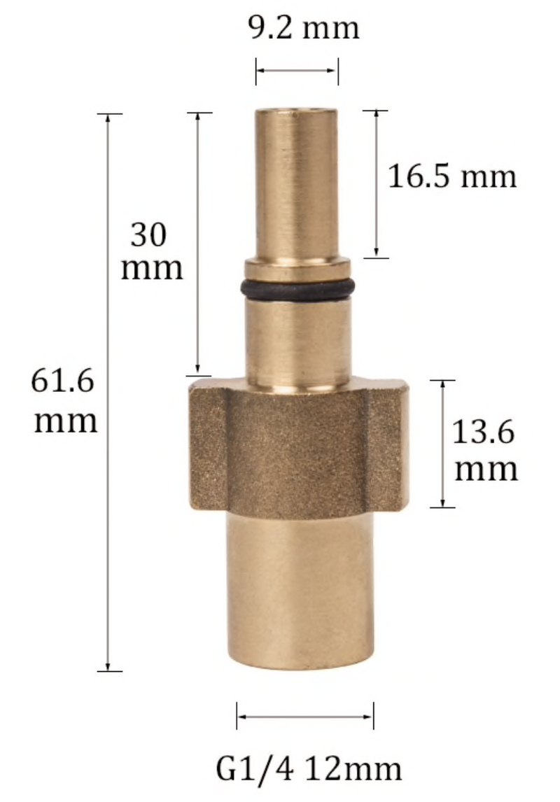 Adapter Bajonett für Kärcher Bosch Parkside Nilfisk Black&Decker 1/4" - M22 AG