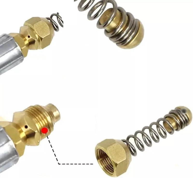 Rohrreinigungsdüse für Kärcher Kränzle 1/8" NEUHEIT Spiral Spiraldüse