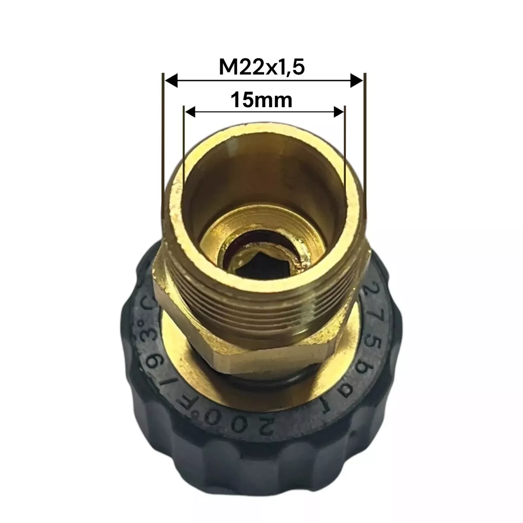 Adapter M22x1,5 IG - M18x1,5 AG Handverschraubung Adapter M22x1,5 IG - M18x1,5 AG Handverschraubung
