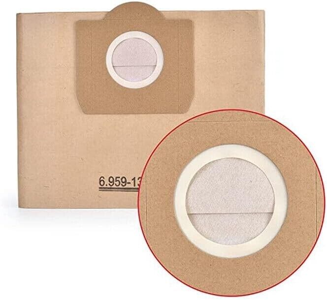 20x Staubsaugerbeutel + 1x Patronenfilter für Kärcher 6.959-130.0 WD2 WD3 MV3