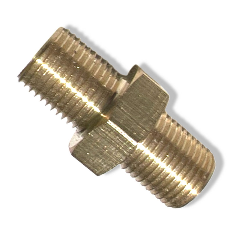 Threaded nipple double nipple 1/8" AG x 1/8" inch AG flat sealing brass adapter
